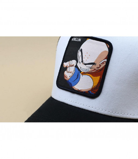 trucker DBZ Krillin nero bianco trucker DBZ Krillin nero bianco